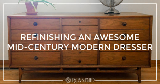 Refinishing a mid-century modern dresser